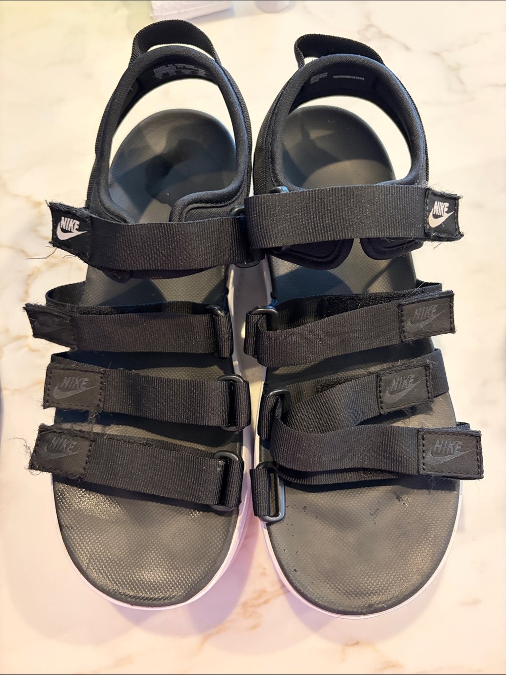 Nike Black Multi-Strap Open-Toe Sport Sandals
